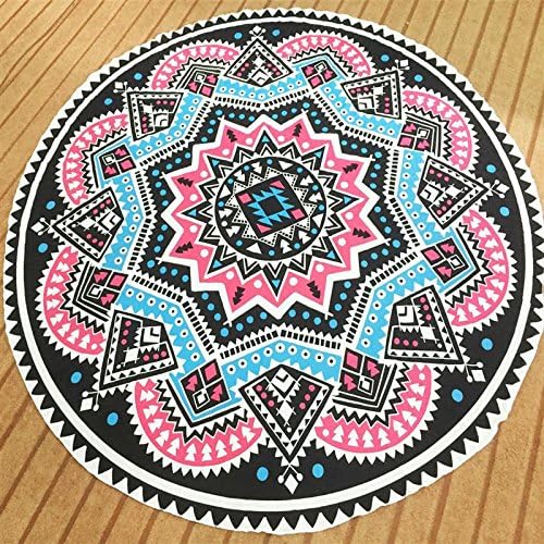 145cm Charming Beautiful Chiffon Printed Round Stripe Printing Mandala Tapestry Beach Towel Rug Blanket Yoga Mat