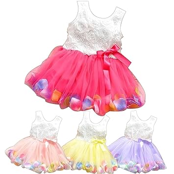 【クリックでお店のこの商品のページへ】ひらひら ベビー キッズ 子供用 ワンピース ドレス 4色から選べます 90 センチ パープル: ベビー&マタニティ