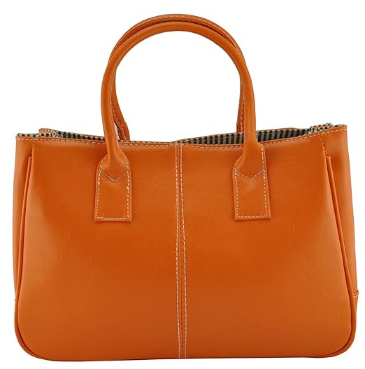 Ginkgo Store Fashion Women Korea Simple Style PU leather Clutch Handbag Bag Totes Purse Orange