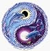Dolphin Yin Yang with Turtle, Sun & Moon by Jerry Jaspar - Sticker / Decal