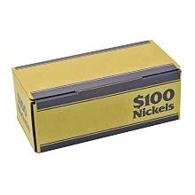 MMF Industries Pack 'n Ship Coin Transport Boxes for Nickels, 100 Dollar Capacity, 50 Boxes per Carton, Blue (240140508)