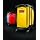 Rubbermaid Commercial Triple Capacity Cleaning Aluminum Service Cart, Black, 44" Height, 51-3/4" Length x 22" Width