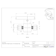 Parker 2Z-PR4-VT-B Brass Plug Valve, 1/8" CPI Compression Fitting