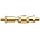 Brass Double Shut-Off Quick Connector 10/32" Thread, .63" OD, 3.25"L Coupler, 1.97"L Plug with Buna-N Seal
