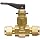Parker VQ Series Brass Toggle Valve, Inline, Toggle Handle, PTFE Stem, A-Lok Compression Fitting