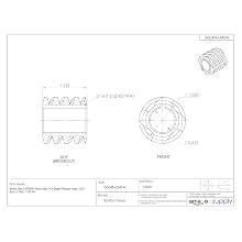 Boston Gear D1607KRH Worm Gear, 14.5 Degree Pressure Angle, 0.625" Bore, 12 Pitch, 1. PD, RH