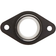 Spyraflo BFM-187-A Self-Aligning, Delrin Acetal Plastic Bearing With 2-Bolt Hole, 3/16" Inner-Diameter Steel Flange