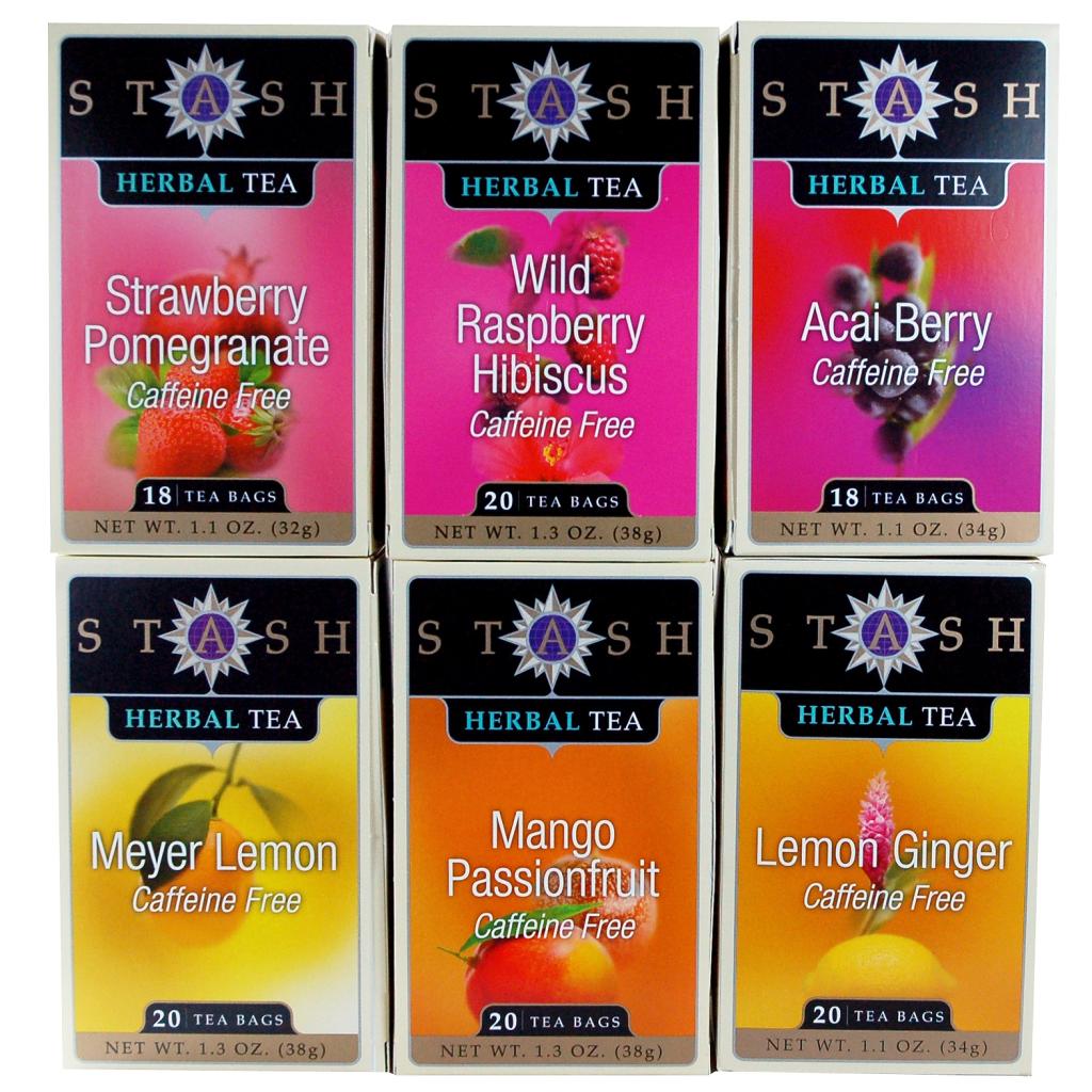 Stash Tea Herbal Tea Sampler, Nine Flavor Variety Pack, 18