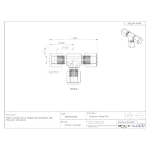Parker A-Lok 2ET2-316 316 Stainless Steel Compression Tube Fitting, Tee, 1/8" Tube OD
