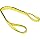 Mazzella EE4 Edgeguard Nylon Web Sling, Eye-and-Eye, Yellow, 4 Ply, Twist Eyes, Vertical Load Capacity