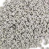 500 4mm silver plated antique style daisy spacer beads