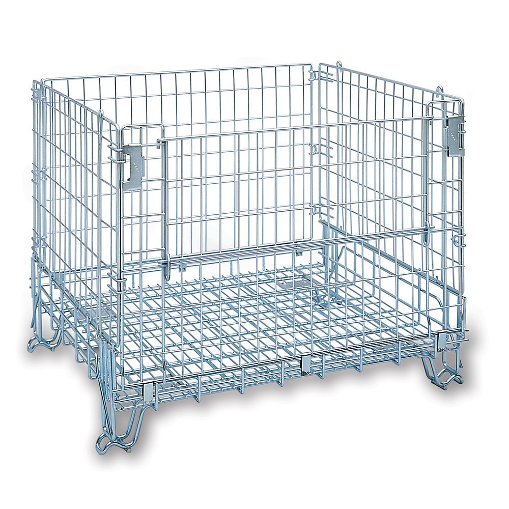 RELIUS SOLUTIONS Electro Zinc Plated Collapsible Wire Containers Industrial & Scientific