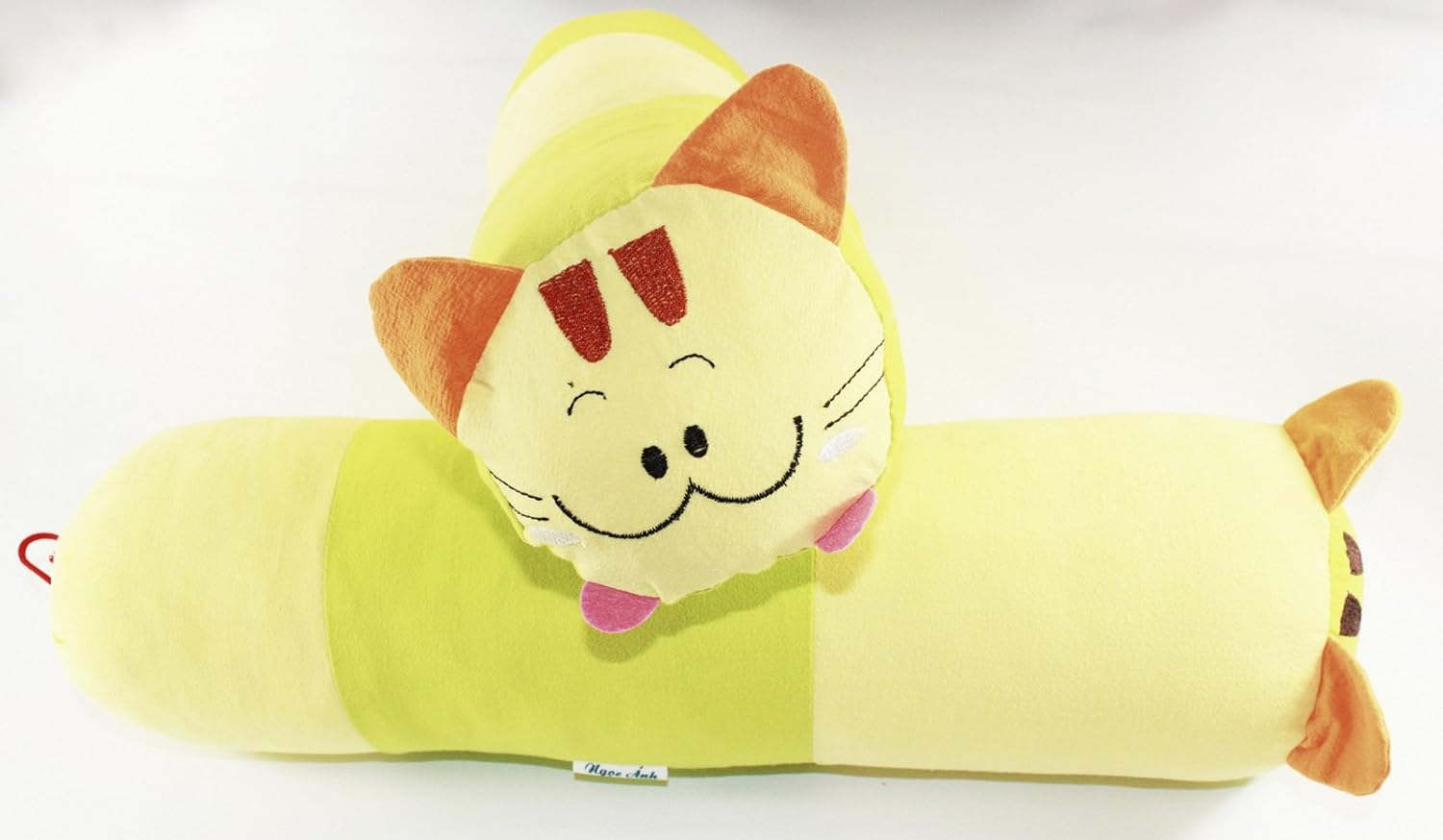 Cute Cat Boddy Pillow Cheerful Colors 17''x5''