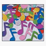 Beistle - 50637-MC - Fanci-Fetti Musical Notes- Pack of 12