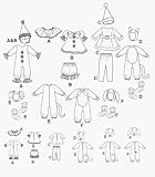 Simplicity Sewing for Dummies Toddlers Costumes Pattern Rabbit, Clown, Santa, Cat, Puppy