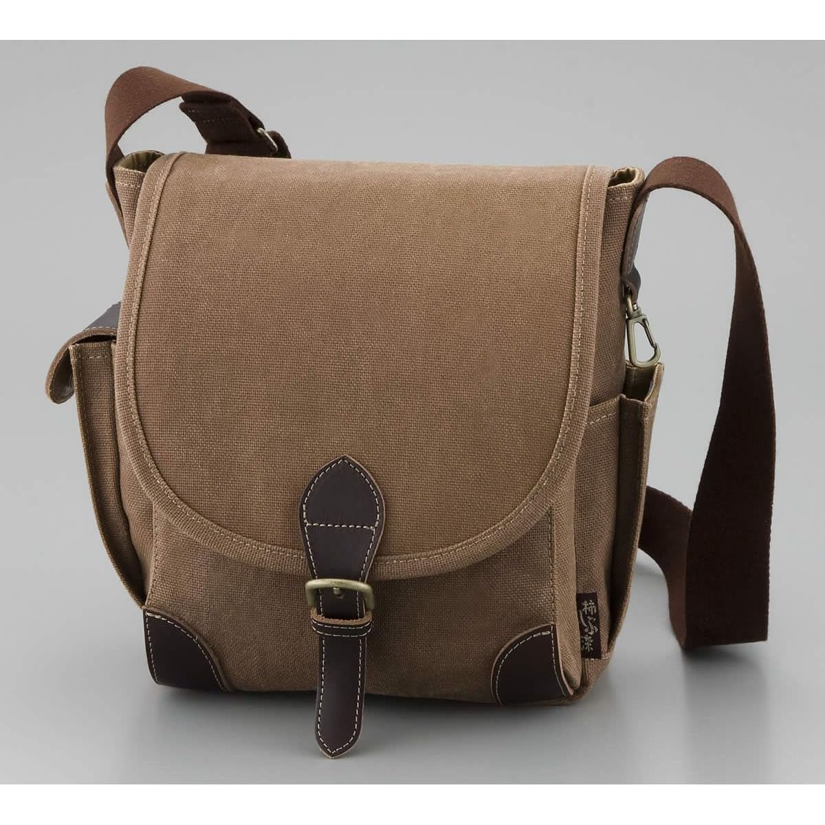 帆布 フラップショルダーバッグ 2300 柿子汁染