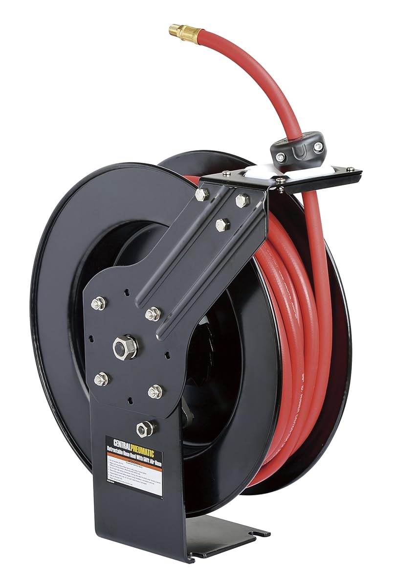 ReelWorks L815153HA Steel Retractable Air Compressor/Water Hose Reel