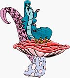 : Alice in Wonderland - Caterpillar on Mushroom - Embroidered Iron On or Sew On Patch (Disney)