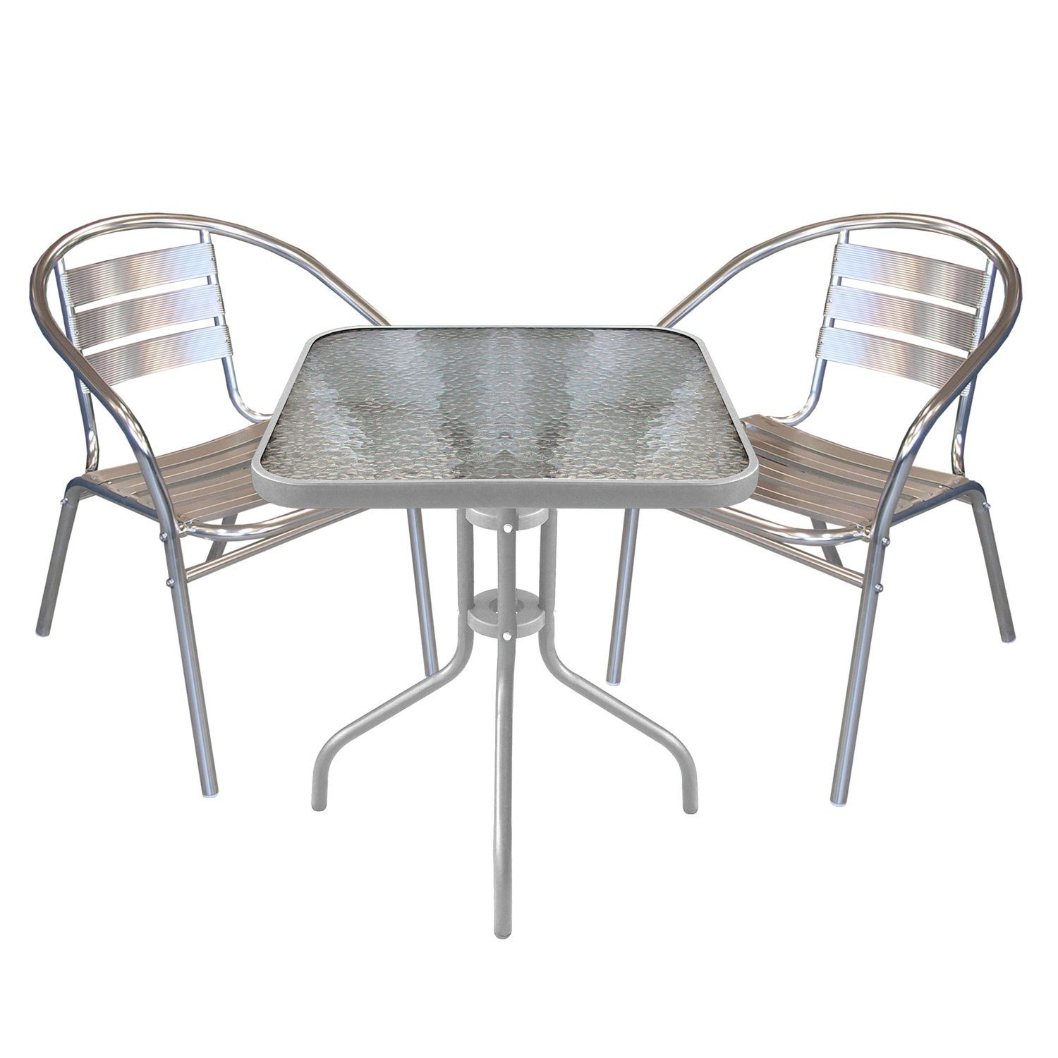 3tlg Balkonmöbel Bistro Set Terrassenmöbel Klapptisch Ø60x71cm