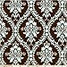 Duet Damask Aqua/Brown