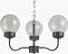 Royce Lighting RLCHB5207/3-61 Battery Operated Three Light Chandelier, Weathered Steel