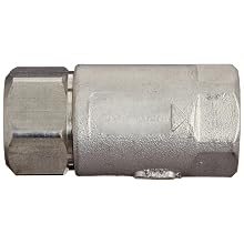 Dixon 62-103 Stainless Steel 316 Ball Cone Check Valve, 1/2" NPT Female
