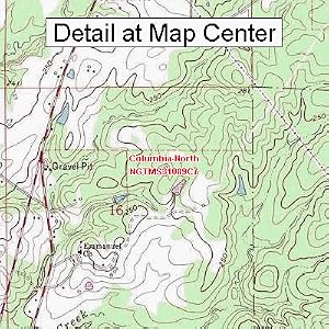 Buy USGS Topographic Quadrangle Map - Columbia North, Mississippi (Folded Waterproof)