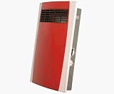 2kW Red Wall Mountable Upright Fan Heater