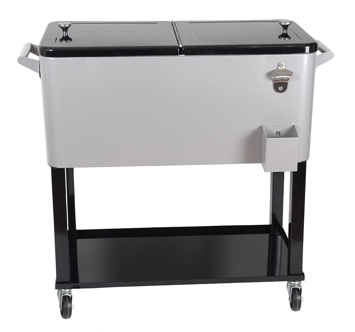 UPHA 80 Quart Rolling Ice Chest Portable Party Bar Drink Entertaining