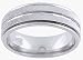 14K. White Gold Machine Carved Comfort Fit Wedding Band Ring