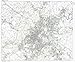 Nashville, TN Street Detail Metro Area ZIP Code Map, wall sized print by WorkingMaps, Measured in inches 49x40.