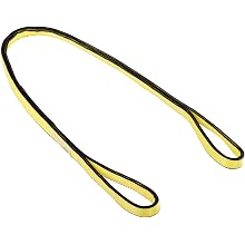 Mazzella EE4 Edgeguard Nylon Web Sling, Eye-and-Eye, Yellow, 4 Ply, Flat Eyes, Vertical Load Capacity