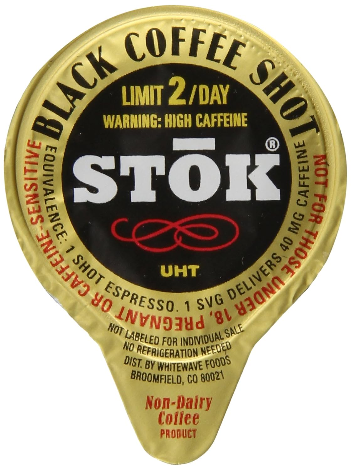 SToK Caffeinated Black Coffee Shots, 264Count SingleServe Packages