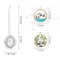 YOIYINI 2Pcs 2.1 inch Tea Ball with Panda Pendant