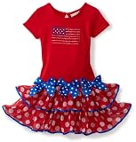 Rare Editions Girls 2-6X Tutu Dress, Red, 4
