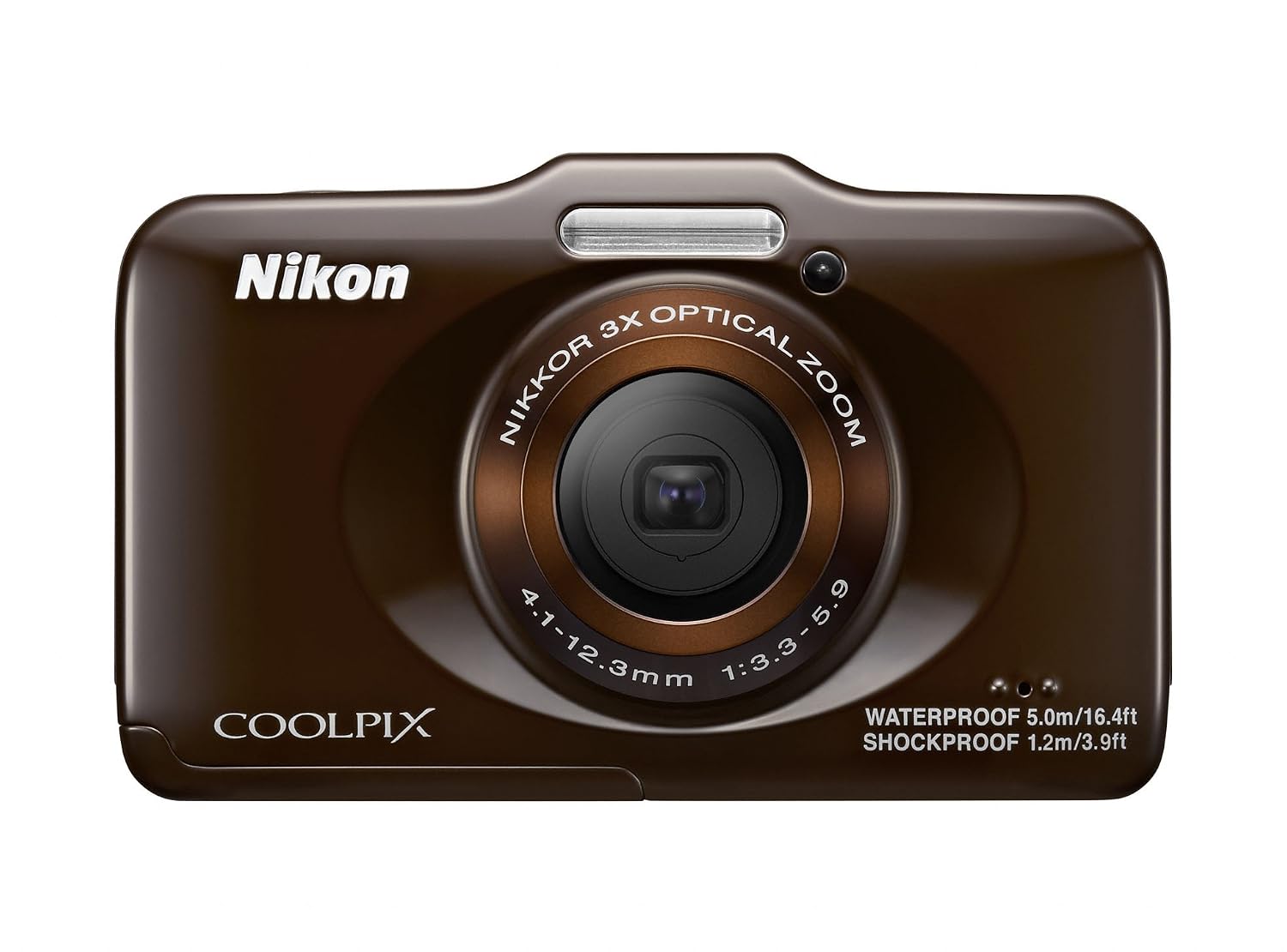 Nikon COOLPIX S31 10.1 MP Waterproof Digital Camera with 720p HD Video (Brown)
