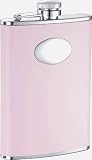 Visol 8 oz Pink Leather Wrapped Liquor Flask