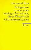 Prolegomena zu einer jeden k�nftigen Metaphysik