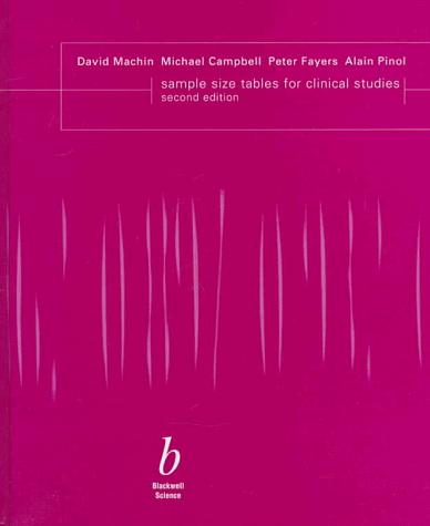 Sample Size Tables for Clinical Studies [With Disk]