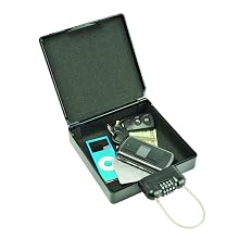 MMF Industries Mobile Security ICASE with Liner Combination Lock, 5 5/8 x 5 7/8 x 1 1/4 Inches, Black(2648304)