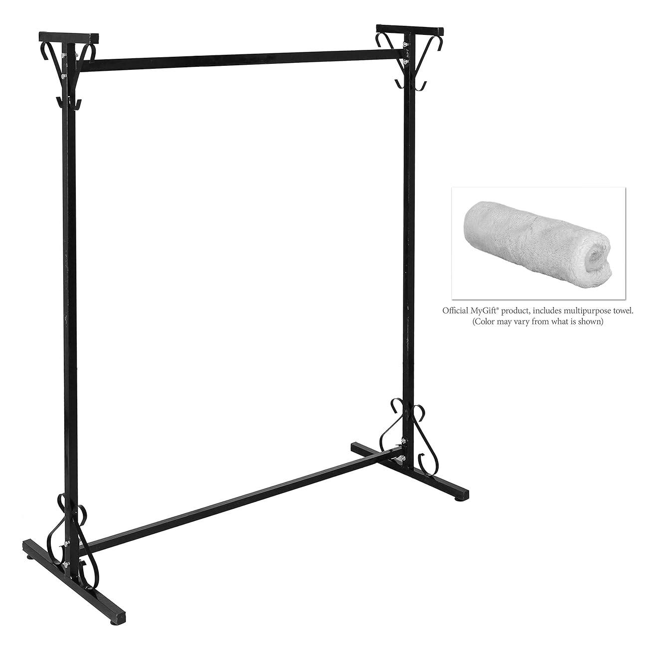 Professional 4Ft Long Victorian Scrollwork Vintage Black Iron Clothing