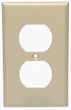 Nylon Duplex Receptacle Plate, Ivory