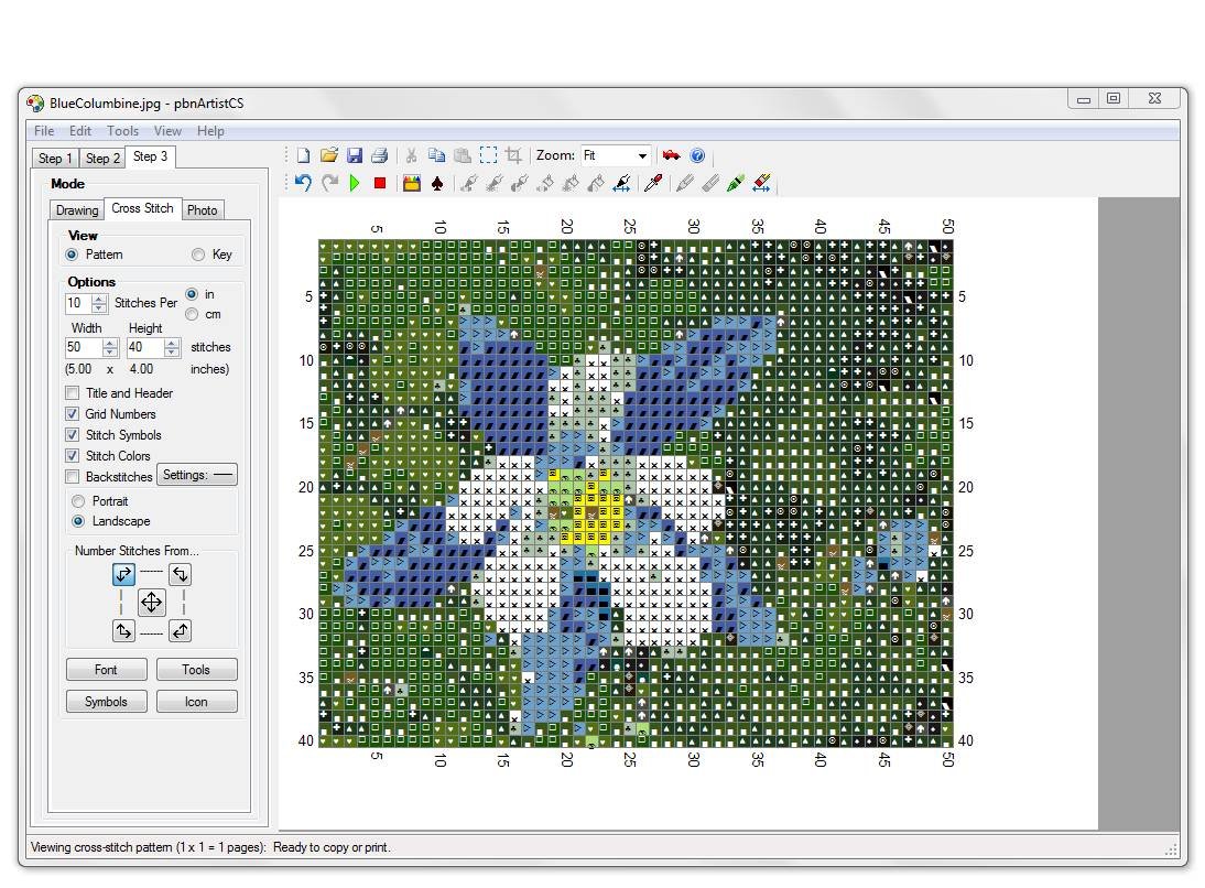 Купить pbnArtist(tm) Advanced for Windows Paint By Numbers and Cross