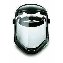 Uvex S8510 Bionic Shield, Black Matte Face Shield, Clear Polycarbonate Anti-Fog/Hardcoat Lens