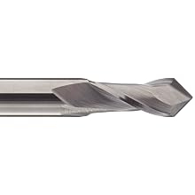 Melin Tool AMG-DP Carbide Drill Mill, Uncoated (Bright) Finish, 30 Deg Point Angle, 2 Flutes, 2.5" Overall Length, 0.375" Cutting Diameter, 0.375" Shank Diameter
