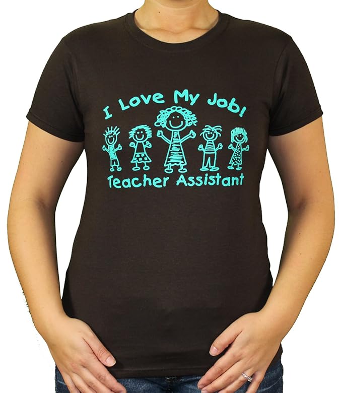 Amazon.com: A+ Images, Inc. I Love My Job Teacher Assistant Ladies ...