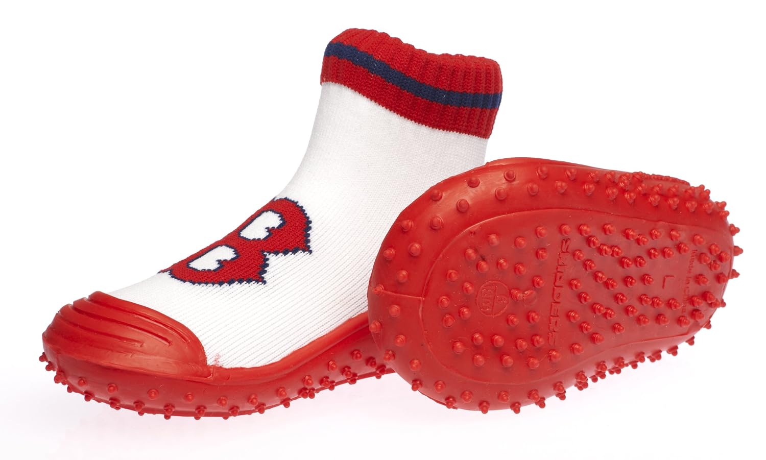 Boston Red Sox Logo Merchandise Slip-On Hybrid Shoes With Socks