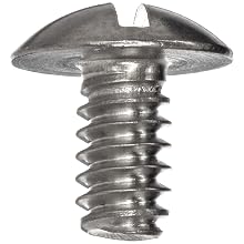 Thomas 304 Stainless Steel Slotted Truss Head Mounting Screw, #6-32 Thread x 1/4" Diameter