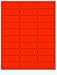 Address Label Fluorescent Red 100 Sheets