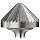 PFERD 90 Degree Cone Carbide Bur, Uncoated (Bright) Finish, Single Cut, Point End, 1/8" Shank, 1/8" Head Diameter, 1/16" Head Length (SK-42)
